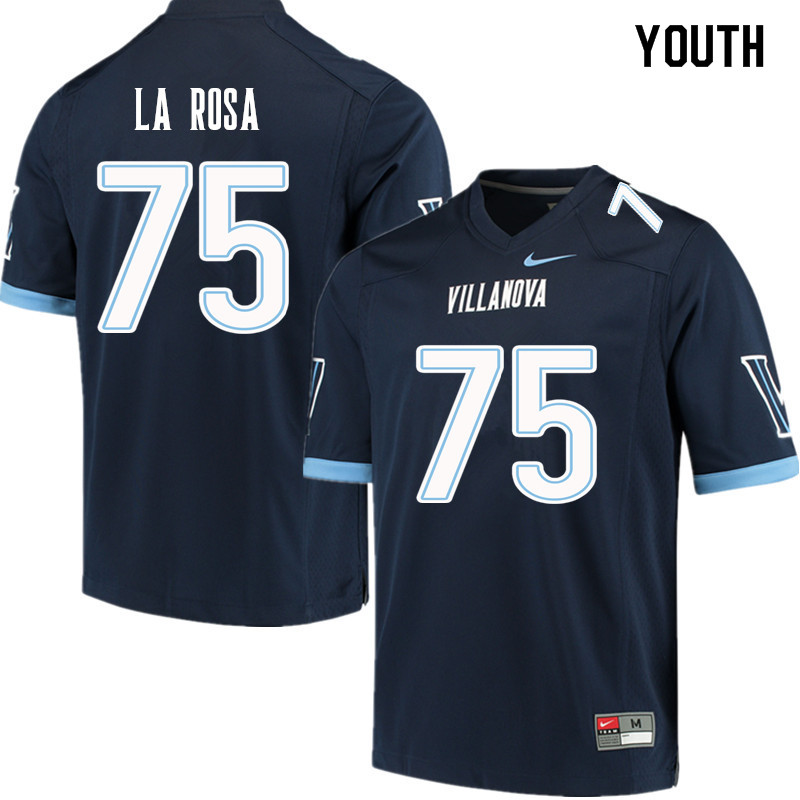 Youth #75 Patrick La Rosa Villanova Wildcats College Football Jerseys Sale-Navy